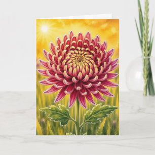 Carte Série Pétales Radieux – Chrysanthème