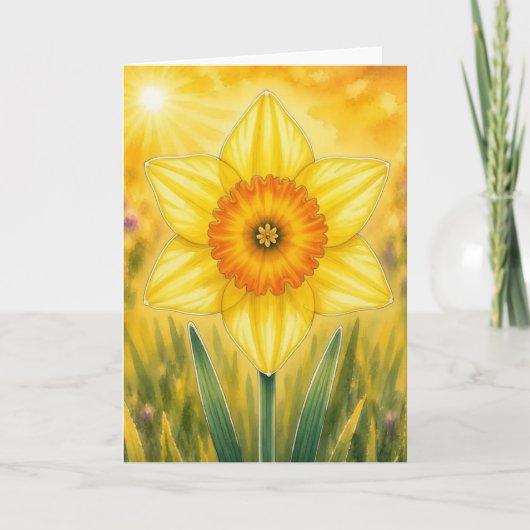 Carte Série Radiant Petal – Jonquille (Devant)