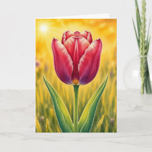 Carte Série Radiant Petal – Tulipe Rouge