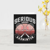 Carte Sérieux à propos de badminton  (Fleur jaune)