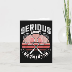 Carte Sérieux à propos de badminton