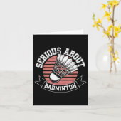 Carte Sérieux à propos de drôle de badminton (Fleur jaune)