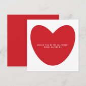 Carte Seriez-vous ma Saint-Valentin ? (Devant / Derrière)