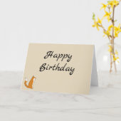 Carte 'Serious Fox' (Fleur jaune)