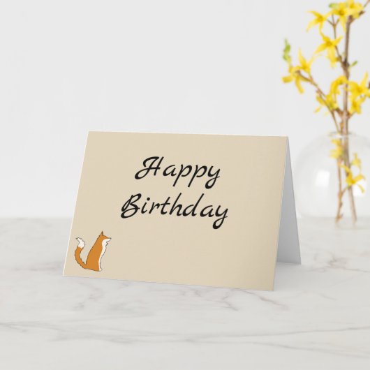 Carte 'Serious Fox' (Fleur jaune)