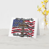 Carte Serment de fidélité avec le drapeau et la croix (Fleur jaune)