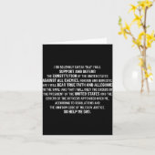 Carte Serment Militaire Défendre La Constitution Vétéran (Fleur jaune)