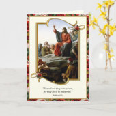 Carte Sermon sur le Mont Sympathy funeral Beatitudes (Fleur jaune)