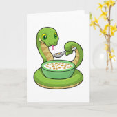 Carte Serpent à manger avec Muesli (Fleur jaune)