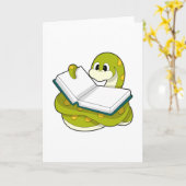 Carte Serpent à Reading avec livre (Fleur jaune)