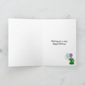 Carte Serpent à Sonnette Anniversaire Avec Âge  (Intérieur)
