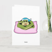 Carte Serpent au lit avec bonnet de nuit (Dos)