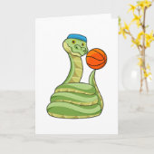 Carte Serpent au sport de basket-ball (Fleur jaune)
