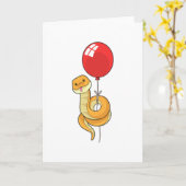 Carte Serpent avec ballon (Fleur jaune)