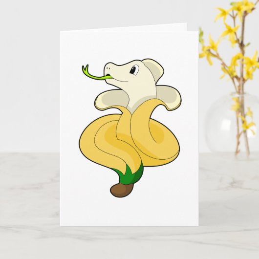 Carte Serpent avec Banane (Fleur jaune)