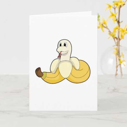 Carte Serpent avec Banane (Fleur jaune)