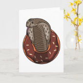 Carte Serpent avec beignet (Fleur jaune)