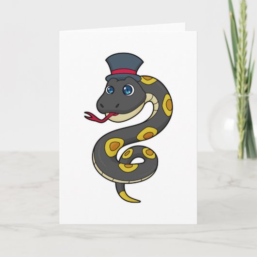 Carte Serpent avec Chapeau (Devant)