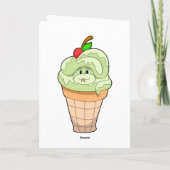 Carte Serpent avec cône crème glacée & cerise (Dos)