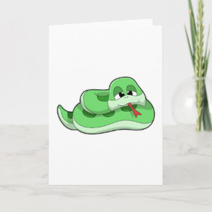 Carte Serpent avec des rideaux verts