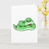 Carte Serpent avec des taches vertes (Fleur jaune)