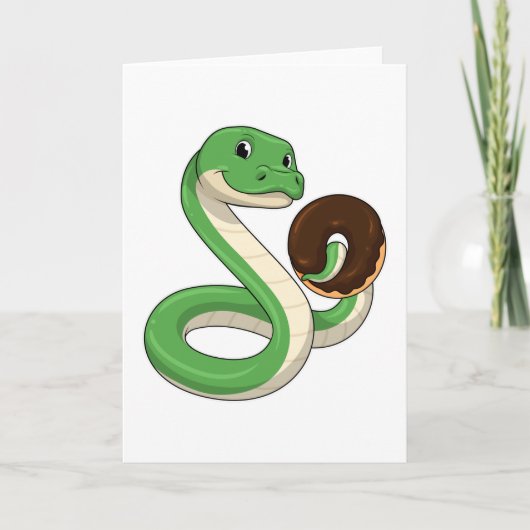 Carte Serpent avec Donut (Devant)