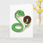 Carte Serpent avec Donut (Fleur jaune)
