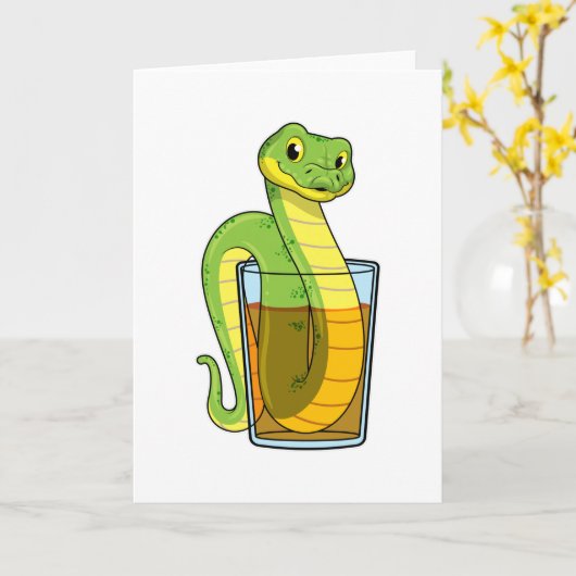 Carte Serpent avec jus (Fleur jaune)
