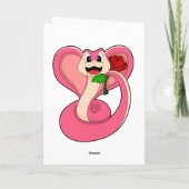 Carte Serpent avec Rose (Dos)