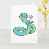 Carte Serpent avec Sucette (Fleur jaune)