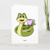 Carte Serpent avec tasse de café (Dos)