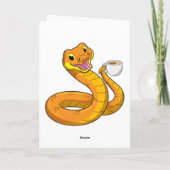 Carte Serpent avec une tasse de café (Dos)