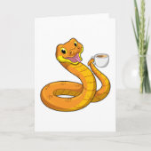 Carte Serpent avec une tasse de café (Devant)