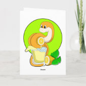 Carte Serpent avec verre de jus de citron (Dos)