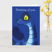 Carte Serpent bleu (Fleur jaune)