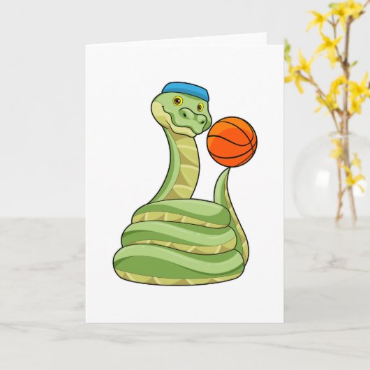 Carte Serpent de basketball (Fleur jaune)