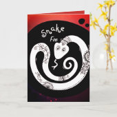 Carte Serpent de feu d'anniversaire (Fleur jaune)