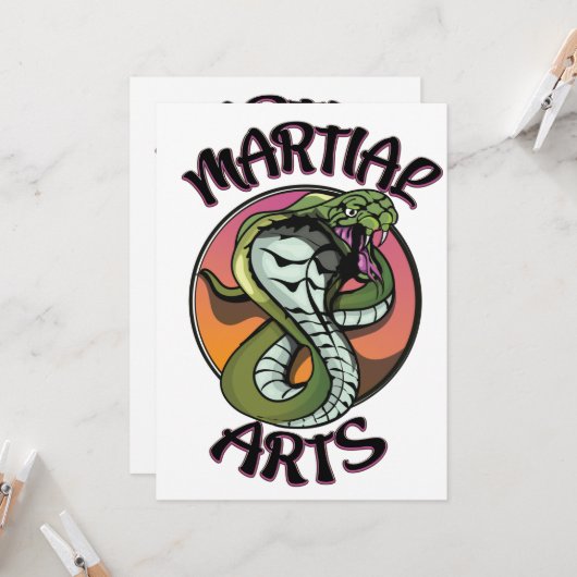 Carte Serpent des arts martiaux (Devant/Arrière en situation)