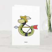 Carte Serpent en archer avec arc et flèche (Dos)