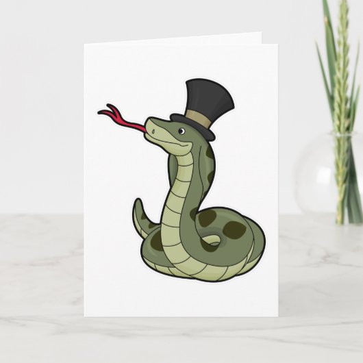 Carte Serpent en Gentleman & Casquette (Devant)