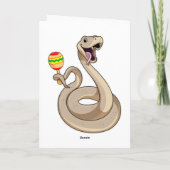 Carte Serpent en musicien avec maracas (Dos)