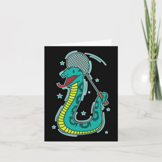 Carte Serpent joue Badminton (Devant)