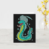 Carte Serpent joue Badminton (Fleur jaune)