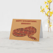 Carte Serpent Maïs Orange Rouge Personnalisé (Fleur jaune)