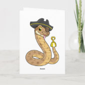 Carte Serpent pirate avec main crochet et cache-œil (Dos)