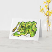 Carte Serpent Se Bien Bientôt (Fleur jaune)