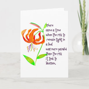 Carte Serré dans un bourgeon