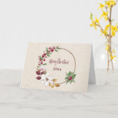 Carte Serre de Noël Joyeux avec année personnalisée (Fleur jaune)