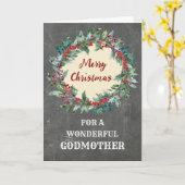 Carte Serre de Noël rustique Godmère Joyeux Noël (Fleur jaune)