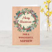 Carte Serre de Noël rustique Nephew Joyeux Noël (Fleur jaune)